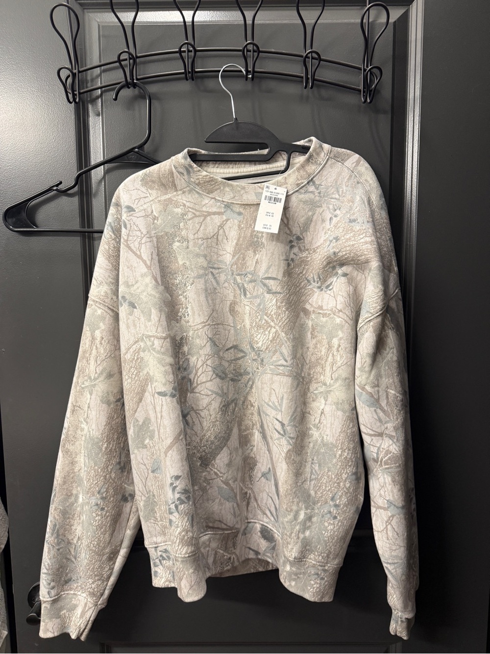 NWT Abercrombie & Fitch Soft A&F Men's Crewneck Sweatshirt - Light Camouflage